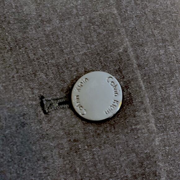 Calvin Klein Women's Jacket Size 12P Grey Modern Two Button Short Pockets - Picture 5 of 10